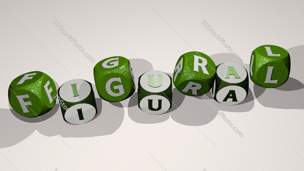 figural text by dancing dice letters