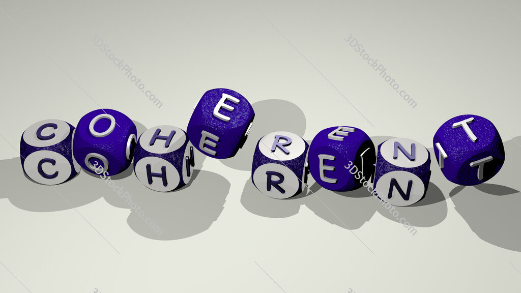 coherent text by dancing dice letters