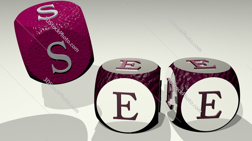 see text by dancing dice letters