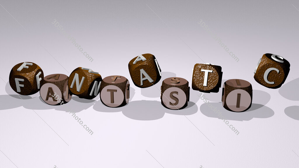 fantastic text by dancing dice letters