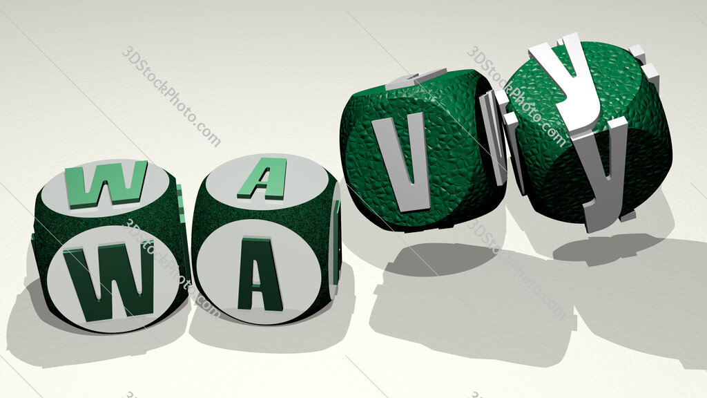wavy text by dancing dice letters