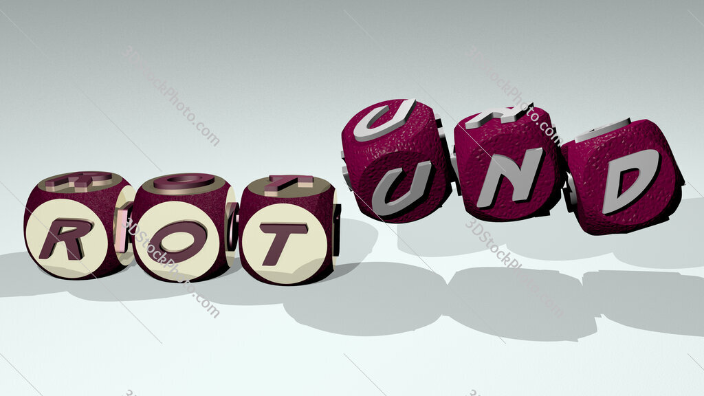 rotund text by dancing dice letters