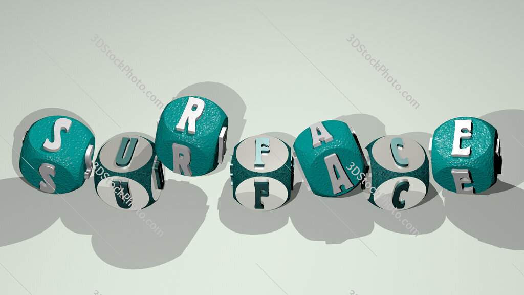 surface text by dancing dice letters