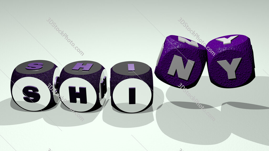shiny text by dancing dice letters