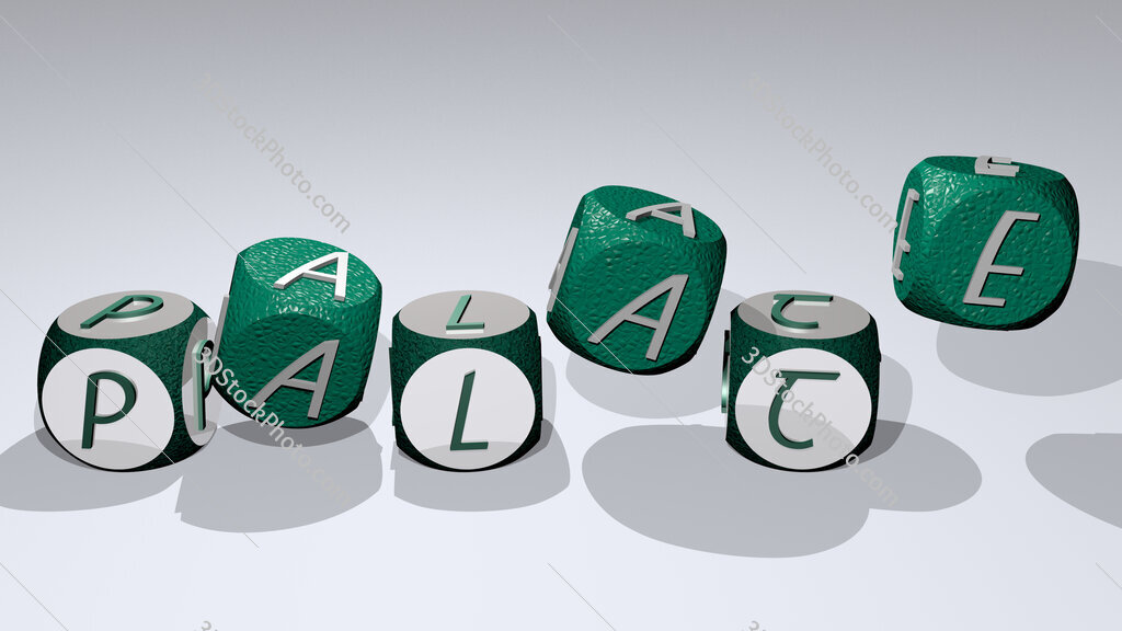palate text by dancing dice letters