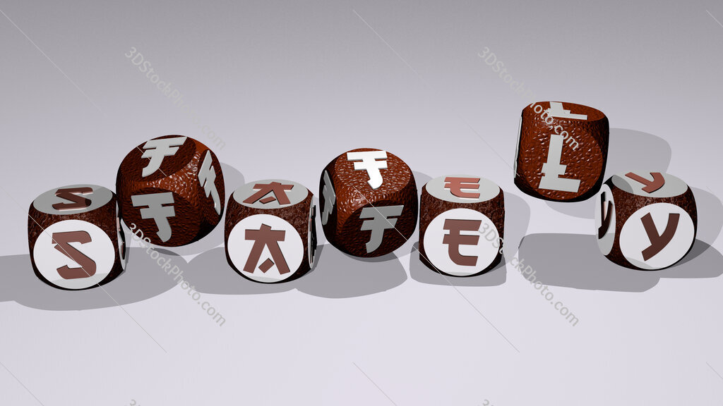 stately text by dancing dice letters
