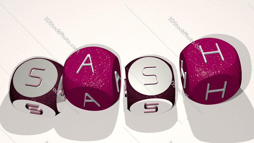 sash text by dancing dice letters