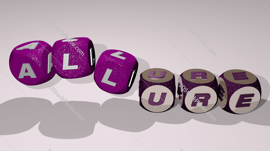 allure text by dancing dice letters