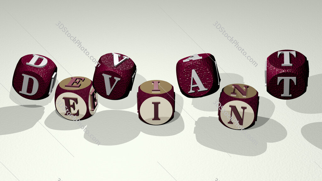 deviant text by dancing dice letters