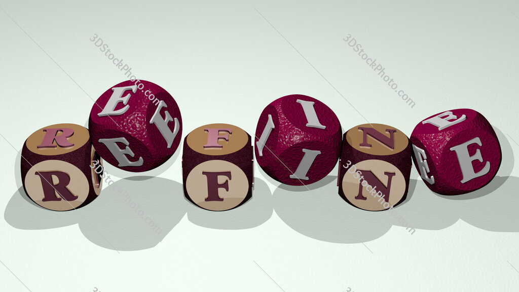 refine text by dancing dice letters