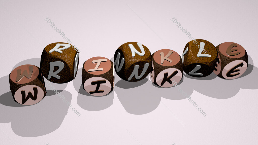 wrinkle text by dancing dice letters
