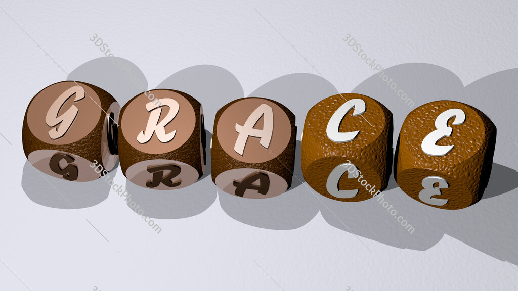 grace text by dancing dice letters