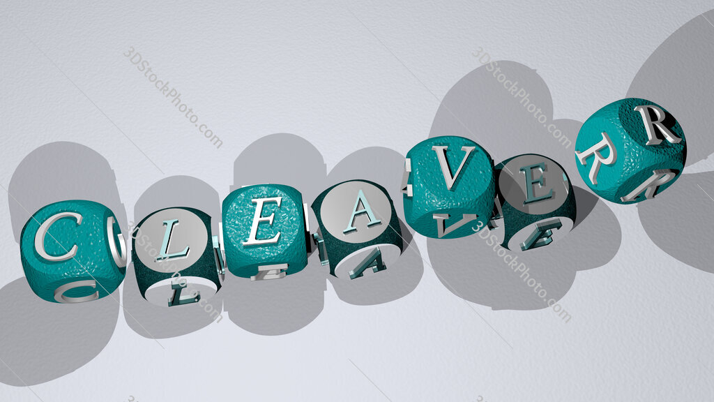 cleaver text by dancing dice letters