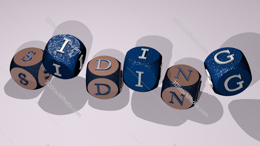 siding text by dancing dice letters