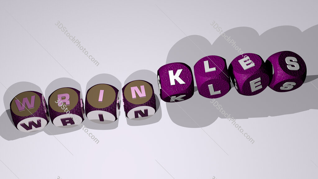 wrinkles text by dancing dice letters