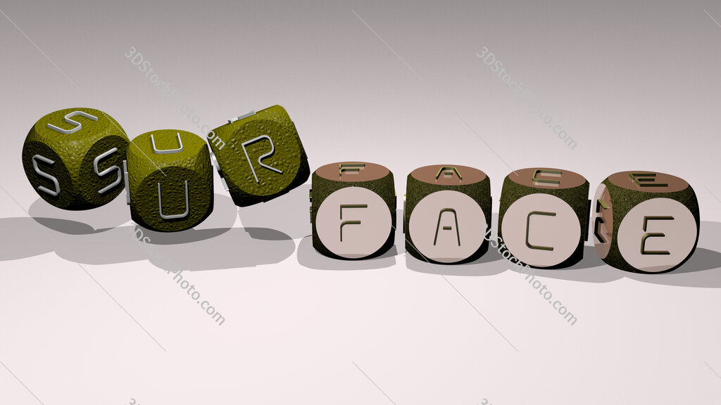 surface text by dancing dice letters