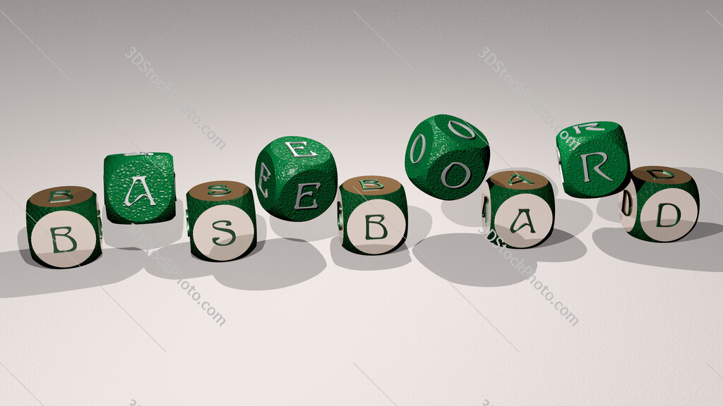 baseboard text by dancing dice letters