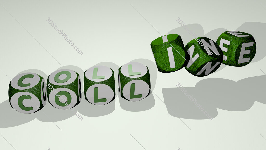 colline text by dancing dice letters