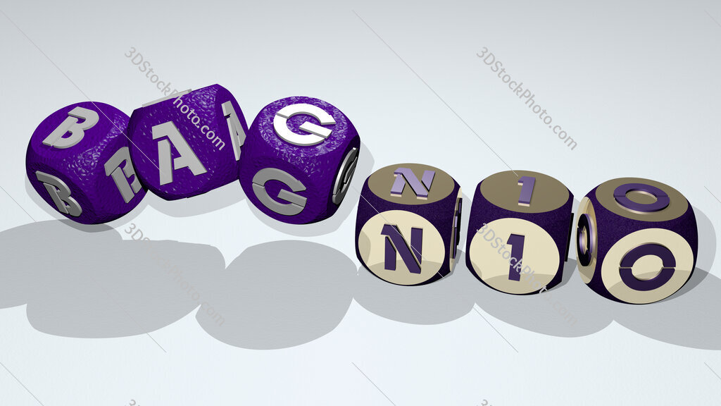bagnio text by dancing dice letters