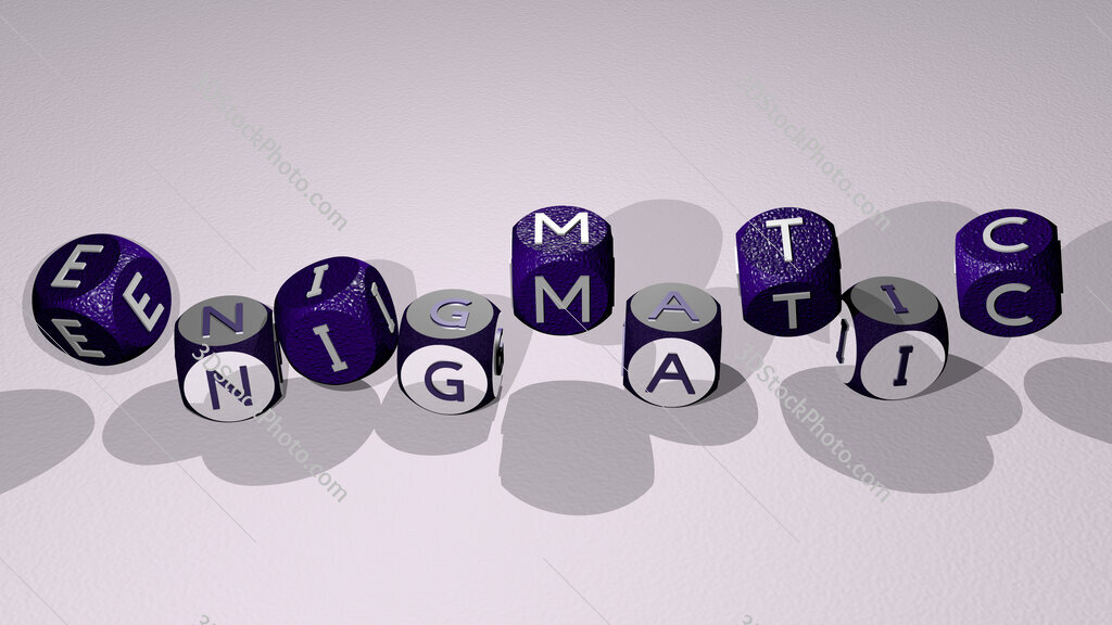enigmatic text by dancing dice letters