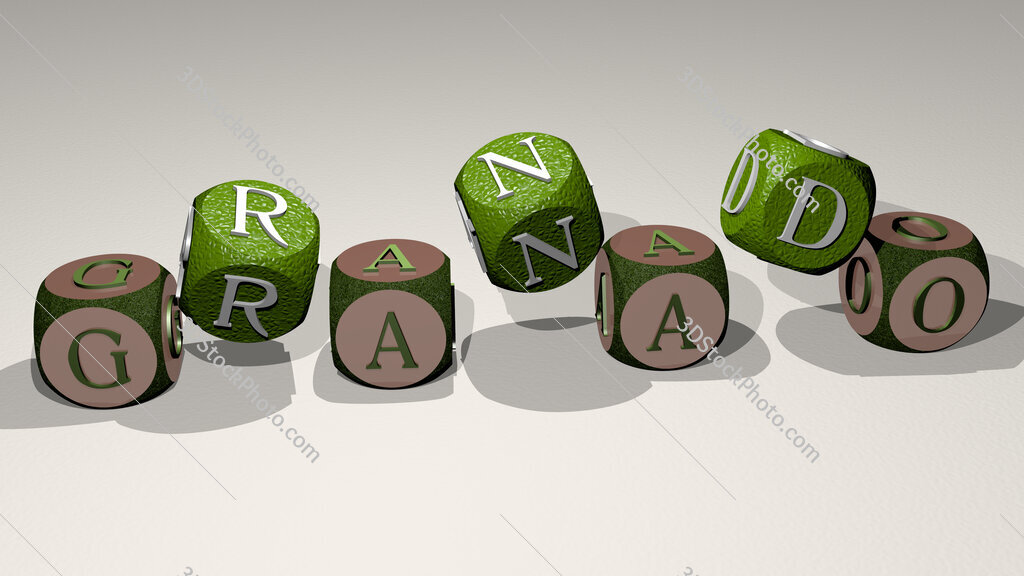 granado text by dancing dice letters