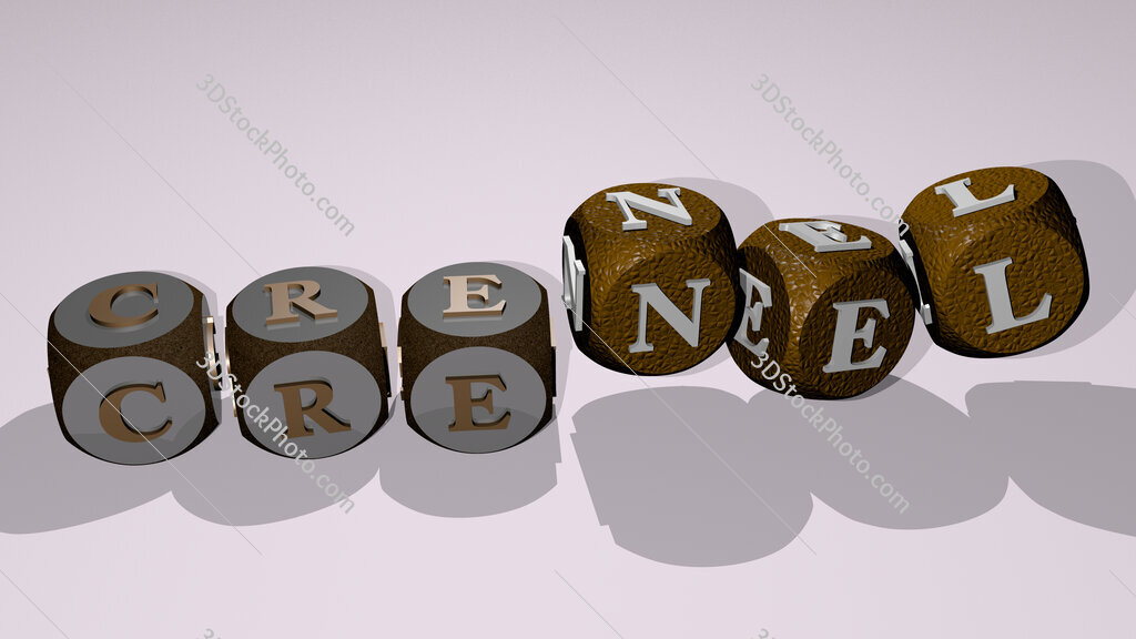 crenel text by dancing dice letters
