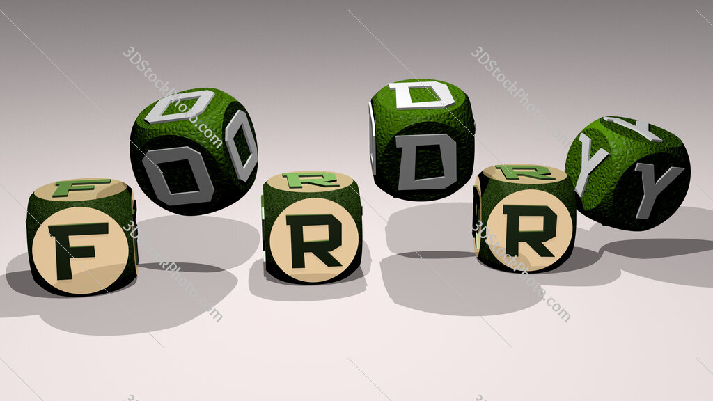 fordry text by dancing dice letters