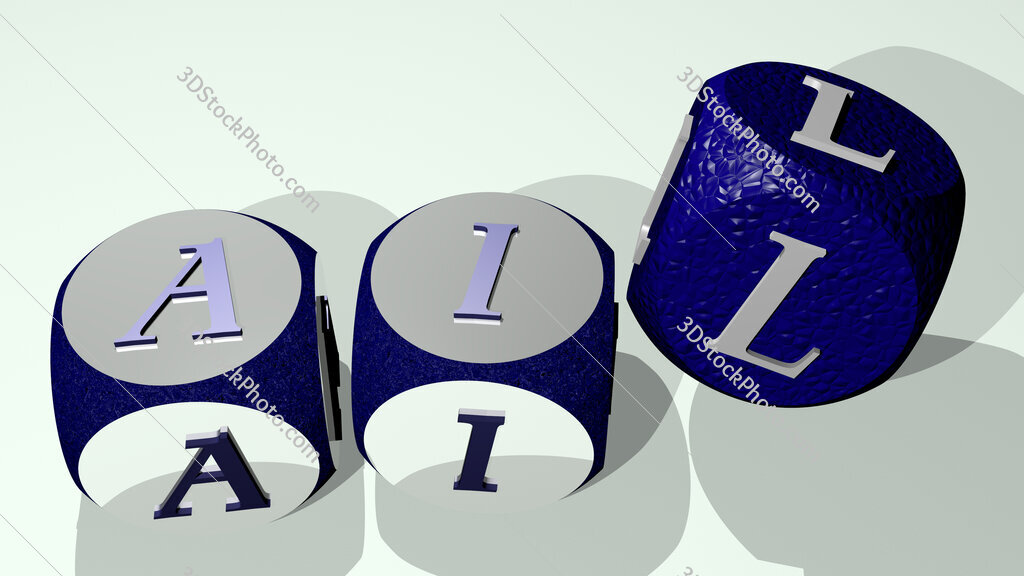 ail text by dancing dice letters