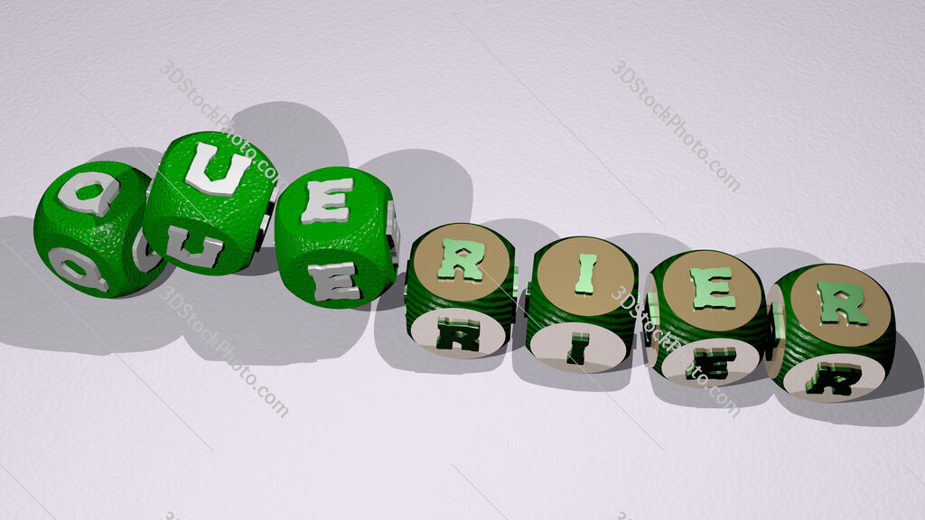 querier text by dancing dice letters