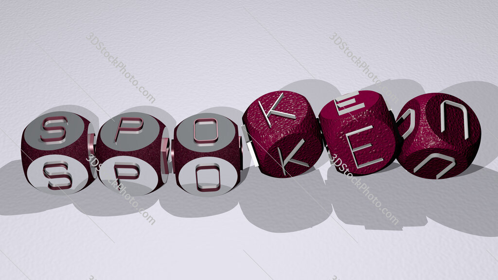 spoken text by dancing dice letters