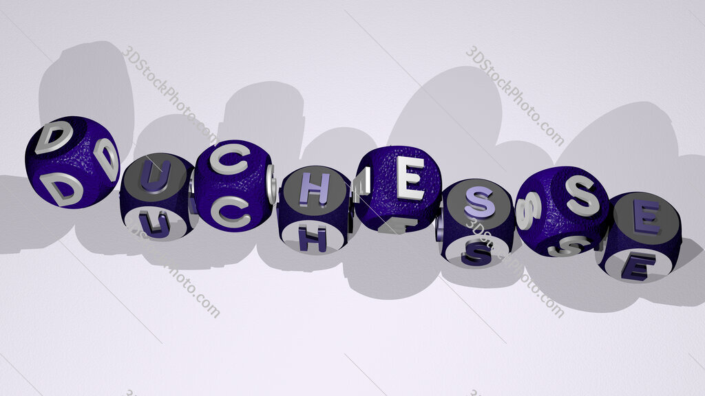 duchesse text by dancing dice letters
