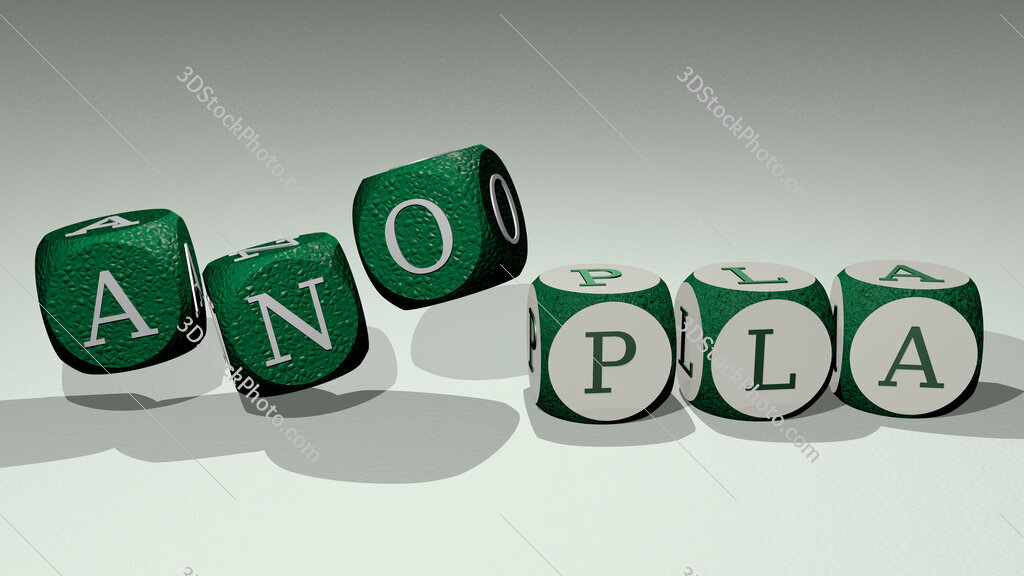 anopla text by dancing dice letters