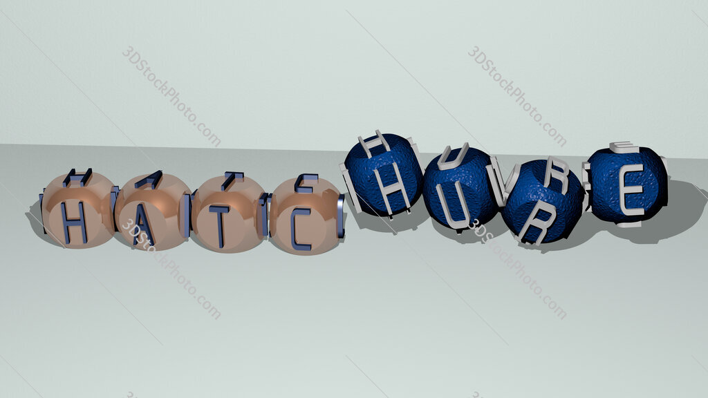 hatchure dancing cubic letters