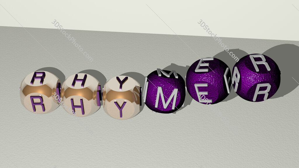 rhymer dancing cubic letters