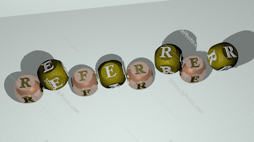 referrer dancing cubic letters