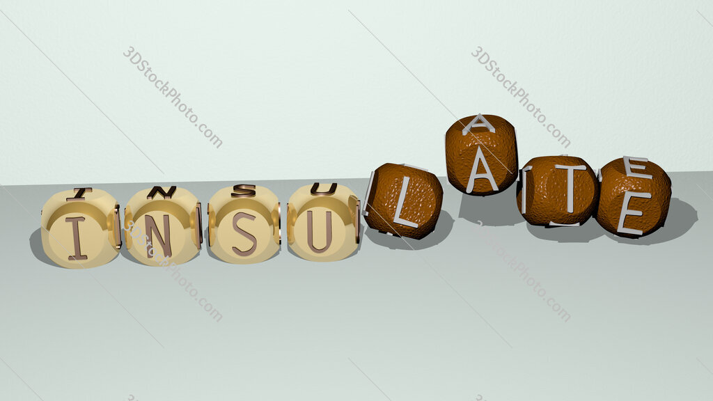 insulate dancing cubic letters