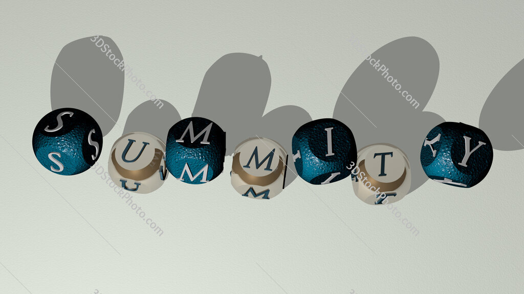 summity dancing cubic letters