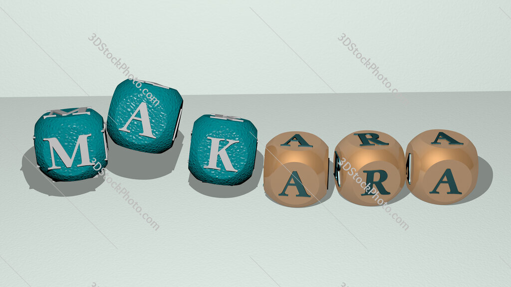 makara dancing cubic letters