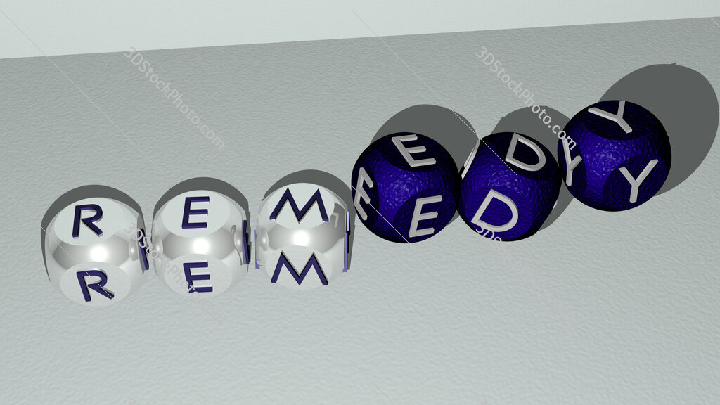 remedy dancing cubic letters