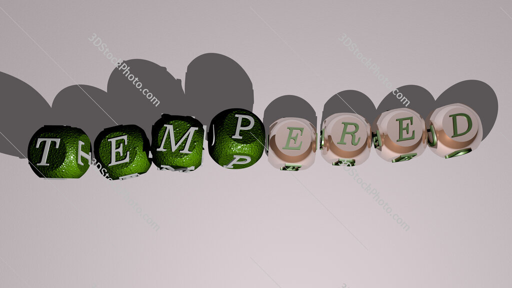 tempered dancing cubic letters