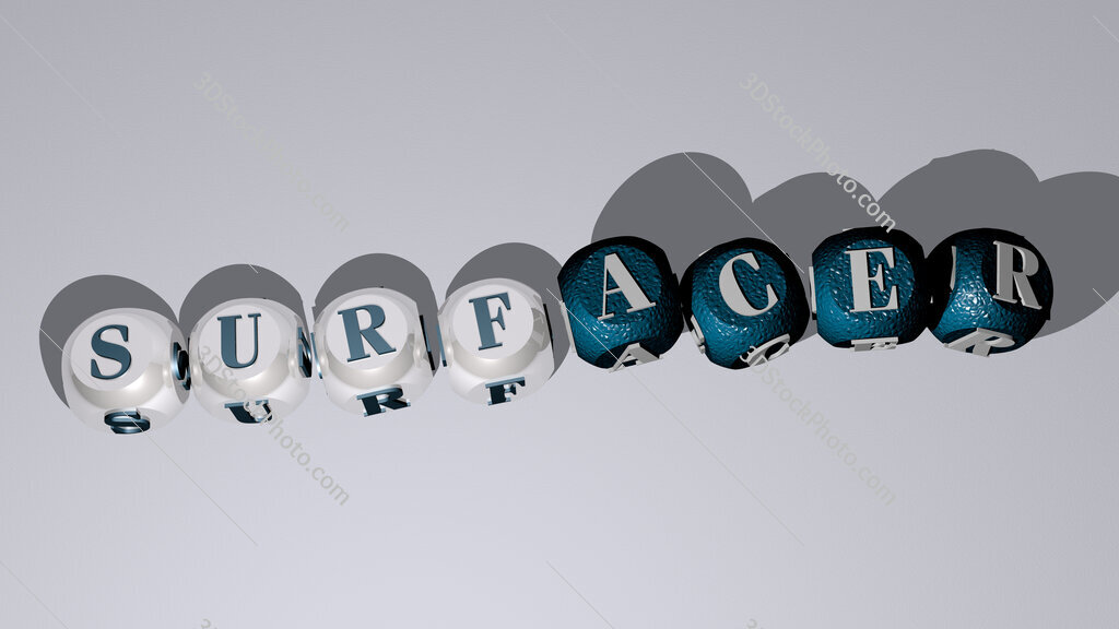 surfacer dancing cubic letters