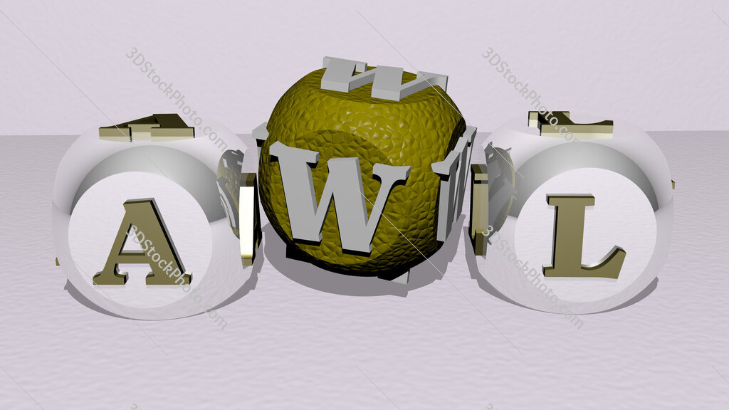 awl dancing cubic letters