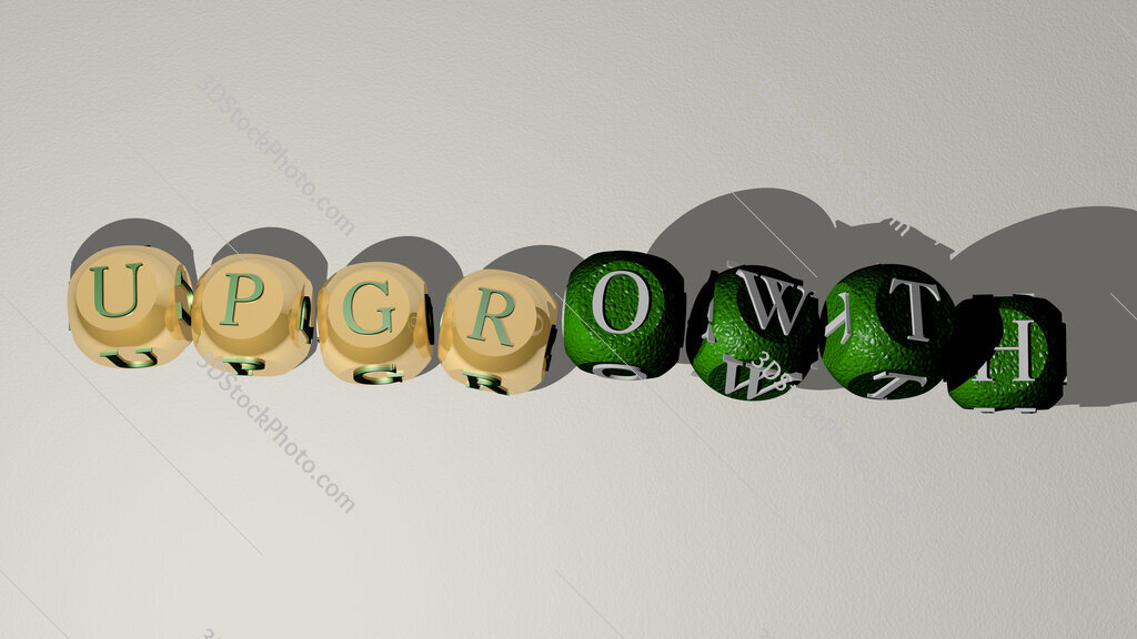 upgrowth dancing cubic letters