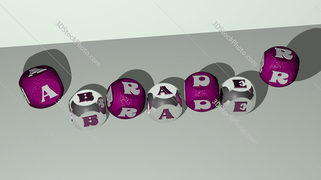 abrader dancing cubic letters