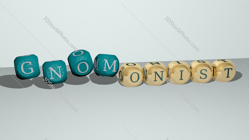 gnomonist dancing cubic letters