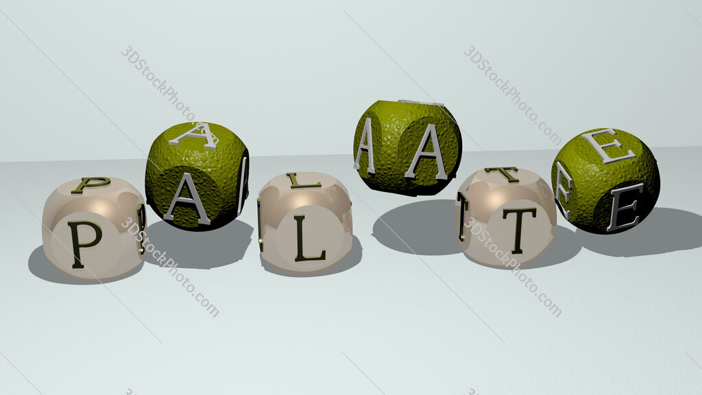 palate dancing cubic letters
