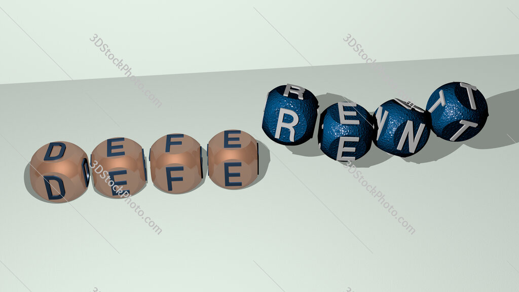 deferent dancing cubic letters