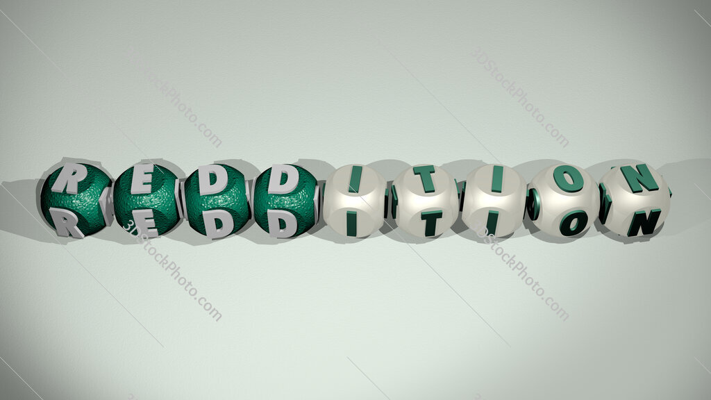 reddition text of cubic individual letters