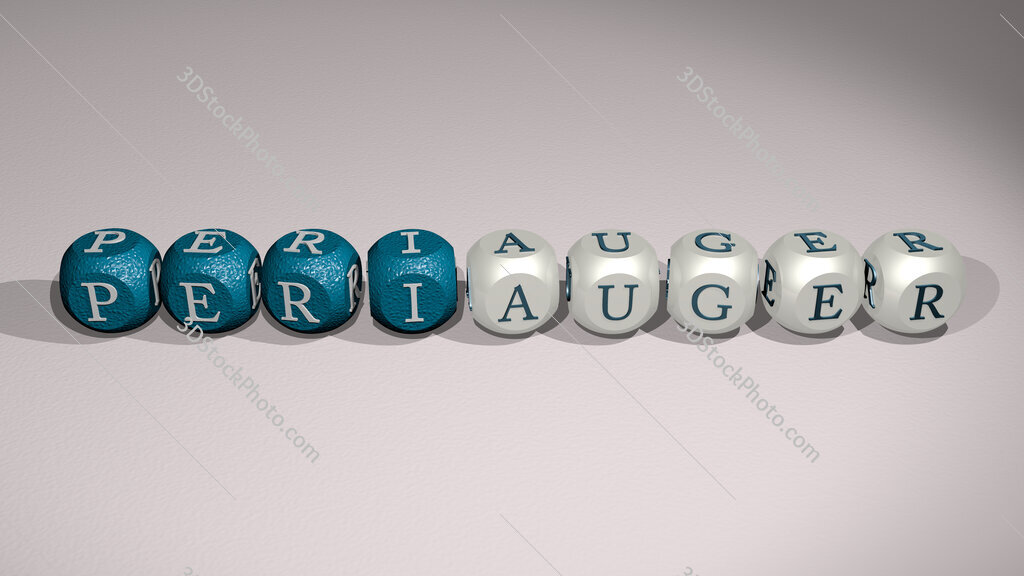 periauger text of cubic individual letters