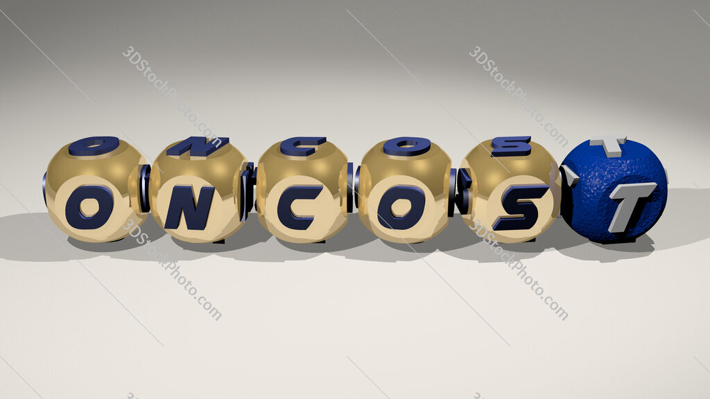 oncost text of cubic individual letters